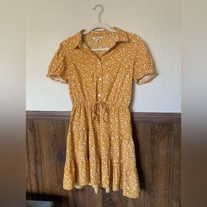 Yellow Floral Sun Dress